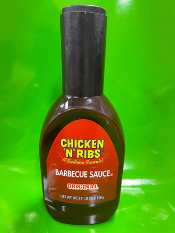 4 BOTTLES Chicken 'N' Ribs Barbecue Sauce 18 oz BBQ Brisket Steak Burgers (Copy)