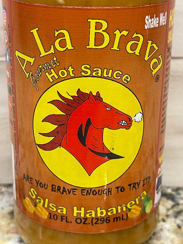 3 BOTTLES A La Brava Gourmet Hot Sauce Salsa Habanero 10 oz Pepper