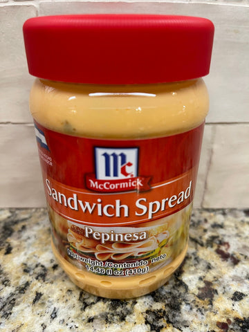 4 JARS McCormick Sandwich Spread Pepinesa 14.46 oz. Jar Mayonnaise