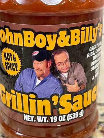 John Boy and Billy's Hot & Spicy Barbecue Grillin Sauce 19 oz Bottle BBQ Ribs