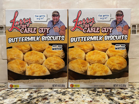 2 BOXES Larry the Cable Guy Buttermilk Biscuits Mix 10 oz Just Add Water