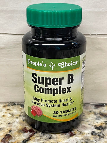 6 Bottles Natures Measure Super B Complex 30 Tablets Vitamin B1 B2 B6 B9 B12