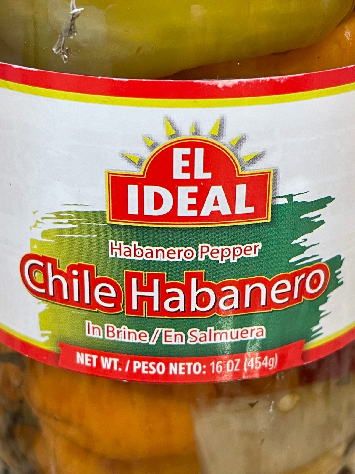 El Ideal Whole Chili Habanero in Brine, 16 oz