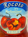 2 JARS Belmont Rocoto Red Hot Peppers in Brine 20oz Jar Chili