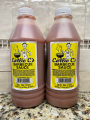 2 Bottles Carlie C's Original BBQ Sauce 32 oz Barbecue Pork Ribs Chicken Dunn NC