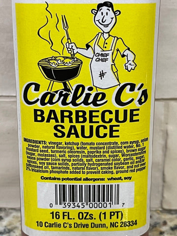 3 Bottles of Carlie C's Original BBQ Sauce, 16 oz