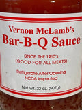 Vernon McLamb's Bar-B-Q Sauce 32 oz BBQ Pork Dip Ribs Chicken Benson NC