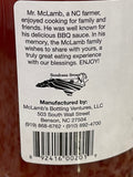 Vernon McLamb's Bar-B-Q Sauce 25 oz BBQ Pork Dip Ribs Chicken Benson NC