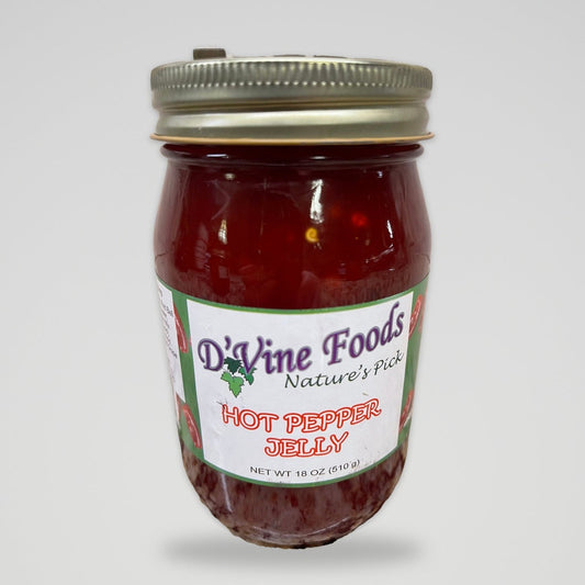 D'vine Foods Hot Pepper Jelly 18 oz Jar (Copy)