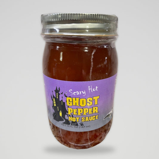 D'Vine Foods Jar Ghost Pepper Hot Sauce Habanero Scary Hot Dip BBQ NC