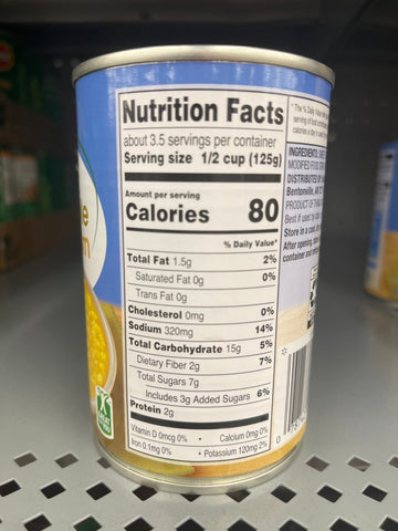 12 Cans of Great Value Cream Style Sweet Corn, 14.25 oz