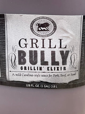 1 Gallon Grill Bully Grillin Elixir Barbecue Sauce 128 oz Dip BBQ Pork NC