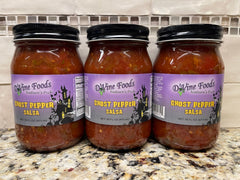 3 JARS D'Vine Foods Jar Ghost Pepper Hot Salsa 16 oz Jar Habanero Relish NC (Copy)
