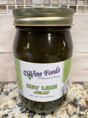 D'vine Foods Key Lime Jelly 18 oz Jar Sweet Tart Savory Jam Juice