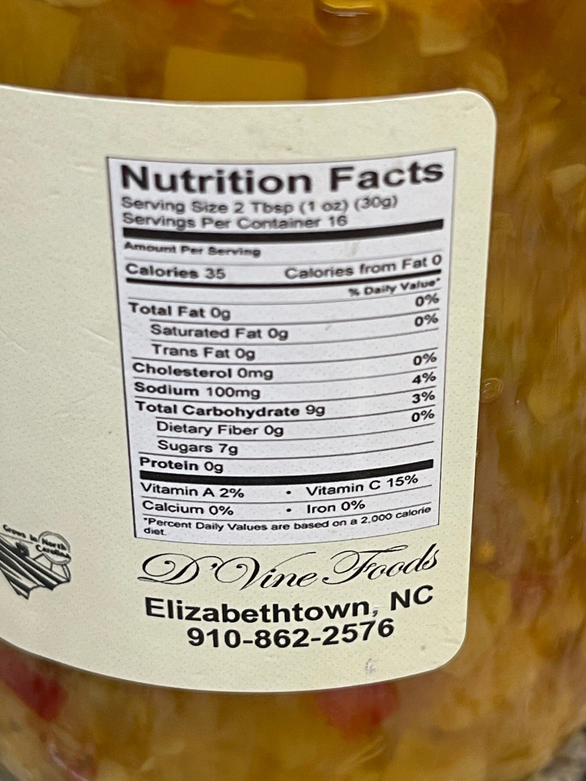D'Vine Foods Nature's Pick Yellow Summer Squash Relish, 16 oz
