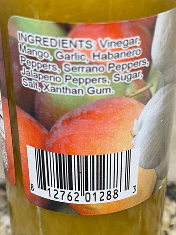 3 Bottles of D'Vine Foods Mango Garlic Hot Sauce, 5 oz