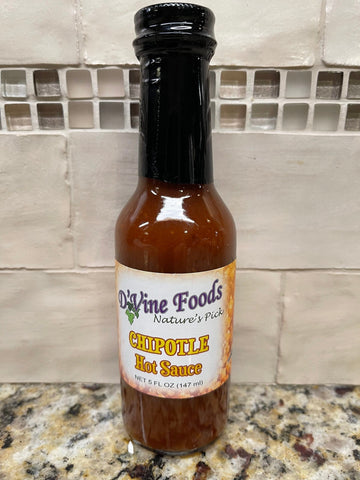 3 BOTTLES D'Vine Foods Chipotle Hot Sauce 5 oz Pork BBQ Pepper Taco