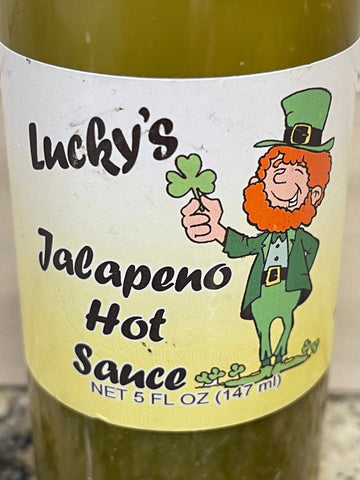 3 Bottles of D'Vine Foods Lucky's Jalapeno Pepper Hot Sauce, 5 oz