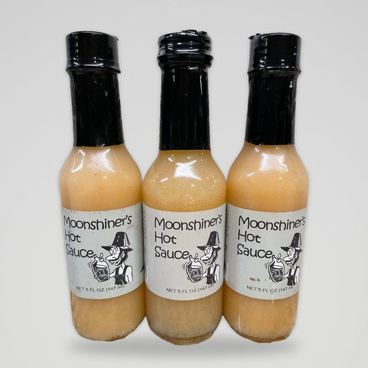 3 Bottles of D'Vine Foods Moonshiner's Hot Sauce, 5 oz