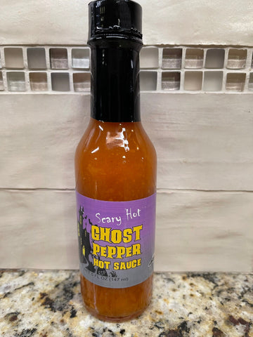 3 BOTTLES D'Vine Foods Scary Hot Ghost Pepper Hot Sauce 5 oz Habanero