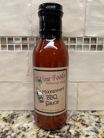 3 BOTTLES D'Vine Foods Moonshiner's BBQ Sauce 12 oz Pepper Moonshine