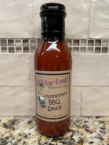 3 Bottles of D'Vine Foods Moonshiner's BBQ Sauce, 12 oz