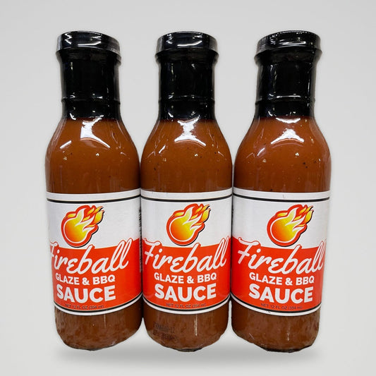 3 Bottles of D'Vine Foods Fireball Glaze & BBQ Sauce, 12 oz