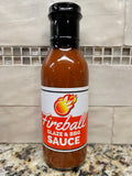 3 BOTTLES D'Vine Foods Fireball Glaze & BBQ Sauce 12 oz Pork Chicken