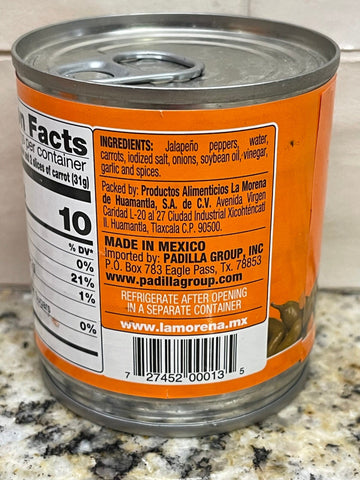 4 CANS La Morena Whole Green Pickled Jalapeno Peppers 7 oz Can Chilies