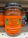 3 JARS Mateo's Gourmet Habanero Hot Salsa 16 Oz Pepper Sauce Taco