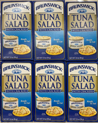 6 Packs of Brunswick Tuna Salad with crackers, 3.25 oz