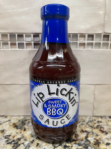 3 BOTTLES Thomas Gourmet Sweet & Smoky Lip Lickin' BBQ Sauce 19 oz Barbecue