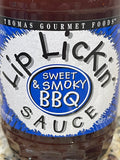 3 BOTTLES Thomas Gourmet Sweet & Smoky Lip Lickin' BBQ Sauce 19 oz Barbecue