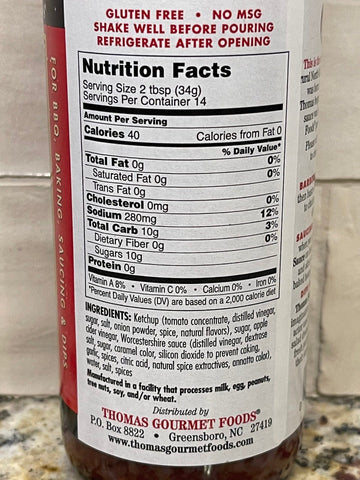 2 BOTTLES Original Thomas Gourmet Foods Sauce 14 oz Steak Fish BBQ