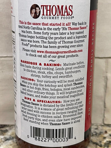 2 BOTTLES Original Thomas Gourmet Foods Sauce 14 oz Steak Fish BBQ