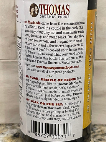 2 BOTTLES Thomas Gourmet Foods Marinade 14 oz Sauce Fish Chicken