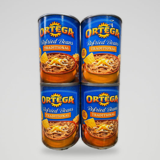 4 Cans of Ortega Traditional Refried Beans, 16 oz