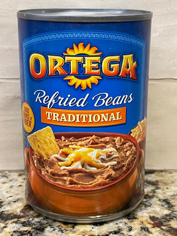 4 CANS Ortega Traditional Refried Beans 16 oz Can Pintos Taco Filing Burrito