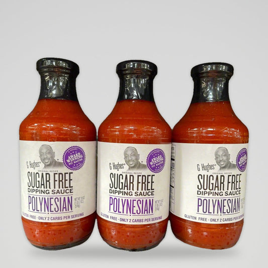 3 Bottles of G Hughes Sugar Free Polynesian Sauce, 18 oz
