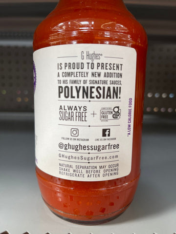 3 BOTTLES G Hughes Sugar Free Polynesian Sauce 18 oz Chicken Sandwich Chikfila