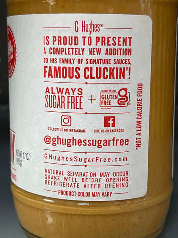 3 Bottles of G Hughes Sugar Free Famous Cluck'n Sauce, 18 oz