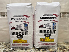 2 BAGS Atkinsons Buttermilk Biscuit with Butterflakes Mix 2 lb Bag flour