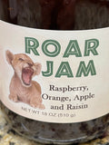 2 Jars D'vine Foods ROAR Jam 18 oz Jar Raspberry Orange Apple Raisin Jelly