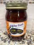 2 Jars D'vine Foods TOE Jam 18 oz Jar Tangerine Orange Elderberry Jelly