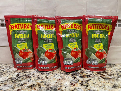 4 PACKS Naturas Ranchera Pasta Sauce 8 oz Salsa De Tomate paste