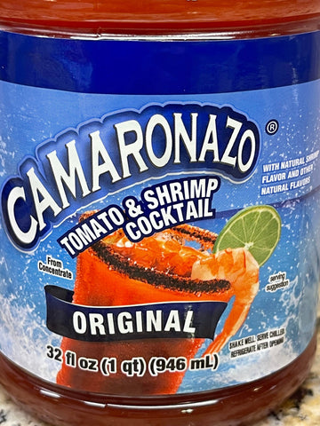 2 BOTTLES Camaronazo Original Tomato Shrimp Cocktail Bottle Vodka Mixer