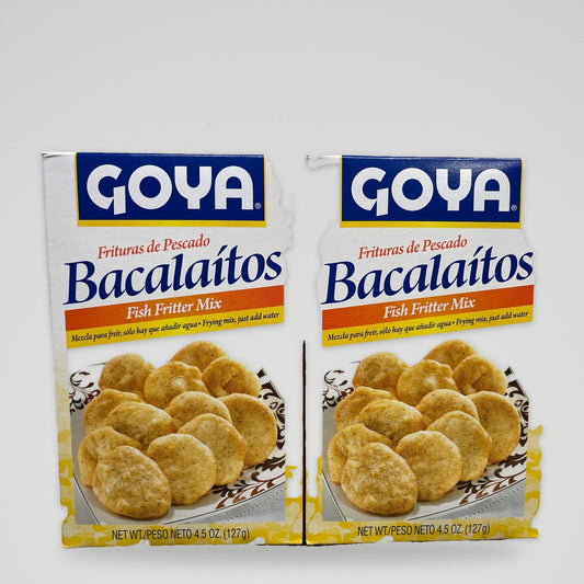 2 Boxes of Goya Bacalaitos Codfish Fish Fritter Mix, 4.5 oz