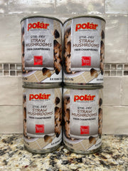 4 Cans of MW Polar Stir Fry Straw Mushrooms 15 oz Low Mein Tom Yum