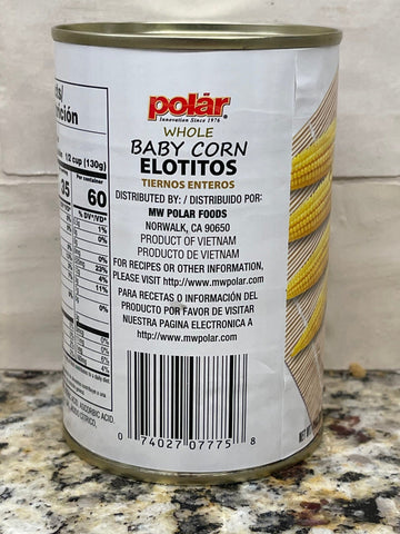 4 Cans of MW Polar Whole Baby Corn, 15 oz