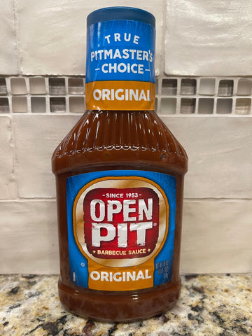 3 BOTTLES Open Pit Blue Label Original Barbecue Sauce 18 oz BBQ Burger